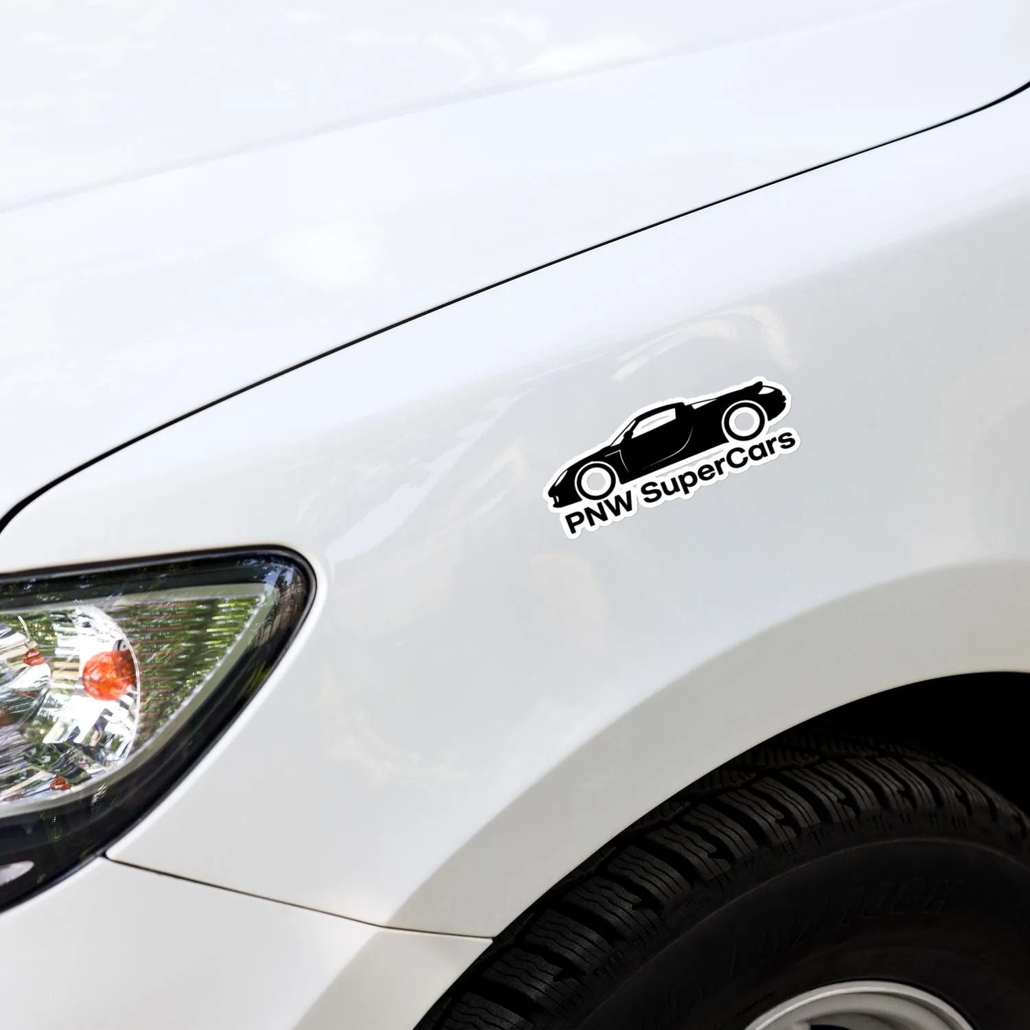PNW SuperCars V1 Bubble-Free Vinyl Sticker, primary product view