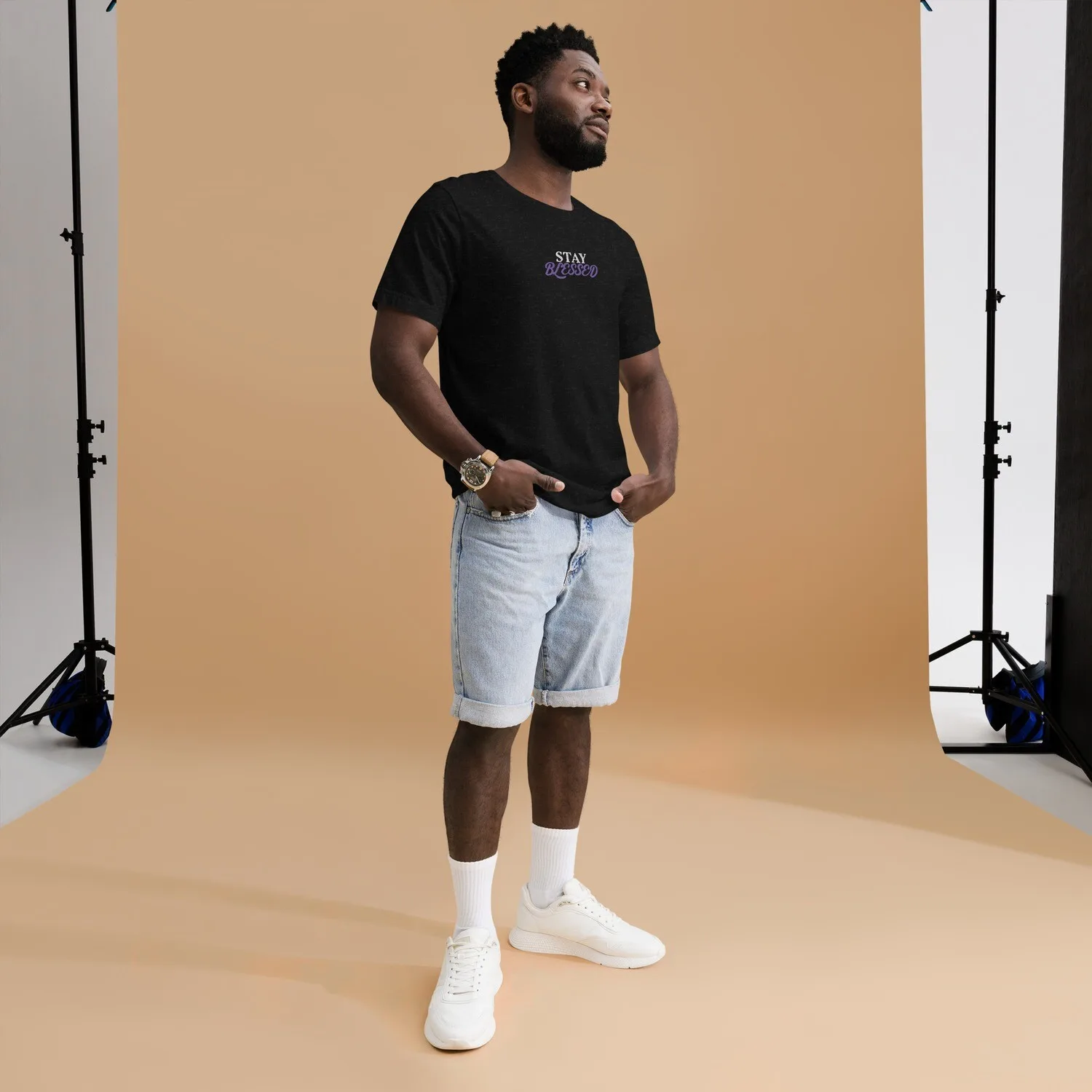 SL Stay Blessed Embroidered Tee, primary product view